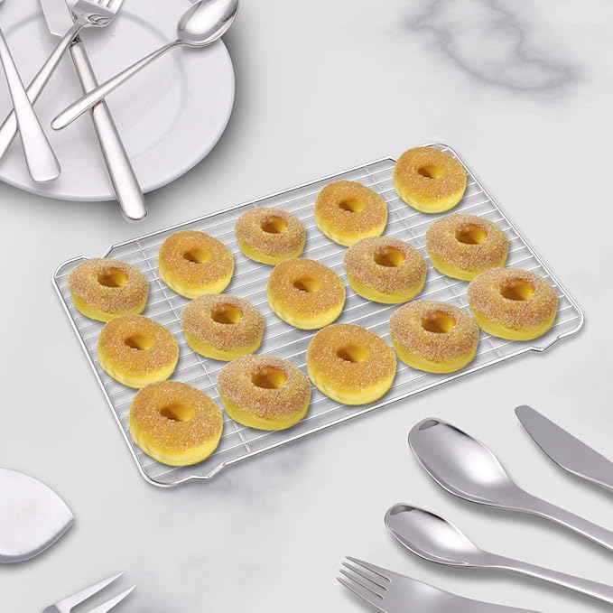 Cooling Rack Set of 3, Baking Rack Stainless Steel Wire Rack - Image 6