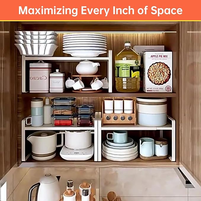 Cabinet Shelves Organizer for Kitchen 11", Expandable Shelf