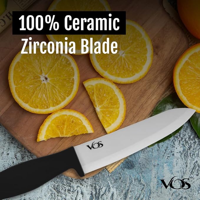 Vos Ceramic Knife Set with Peeler, Ceramic Knives Set