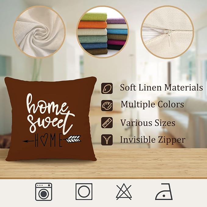YCOLL Pillow Covers 16x16 Set of 4, Modern Sofa Throw Pillow Cover, Decorative - Image 6