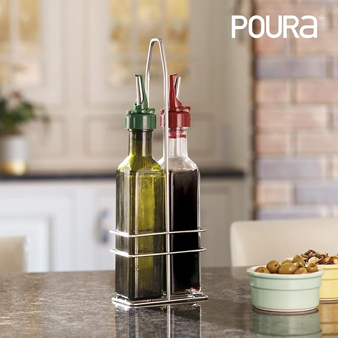 Poura Vinegar and Olive Oil Bottle Drizzler Set - Image 6