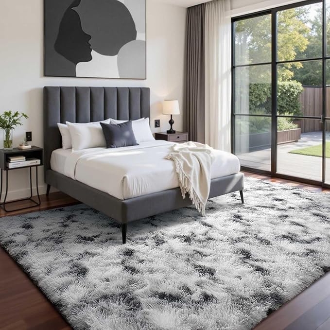 6x9 Ft Large Shag Rugs for Living Room Decor, Tie-Dyed Ultra Soft Fluffy Furry - Image 3
