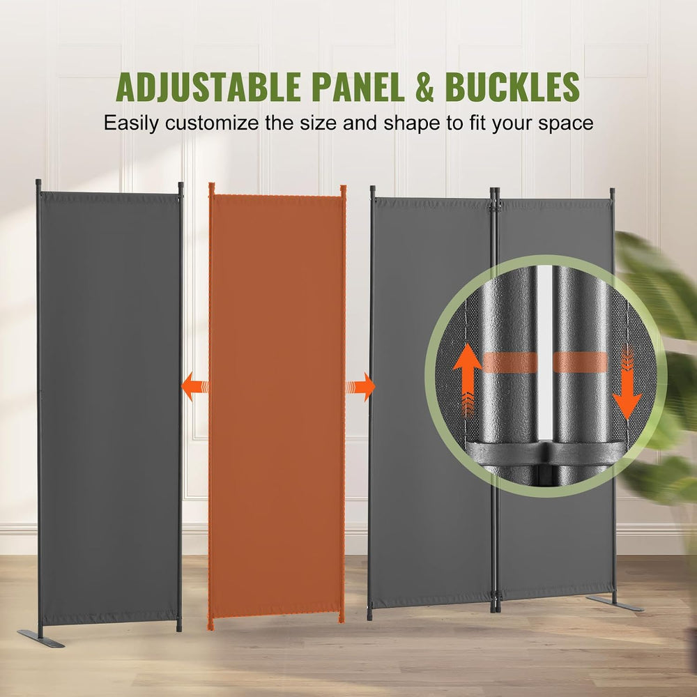 VEVOR 4 Panel Room Divider 89.8 x 67.9 in Folding Privacy Screen Partition