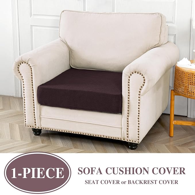 Couch Cushion Cover Seat Cushion Cover Stretch Armchair Cover Separate - Image 2