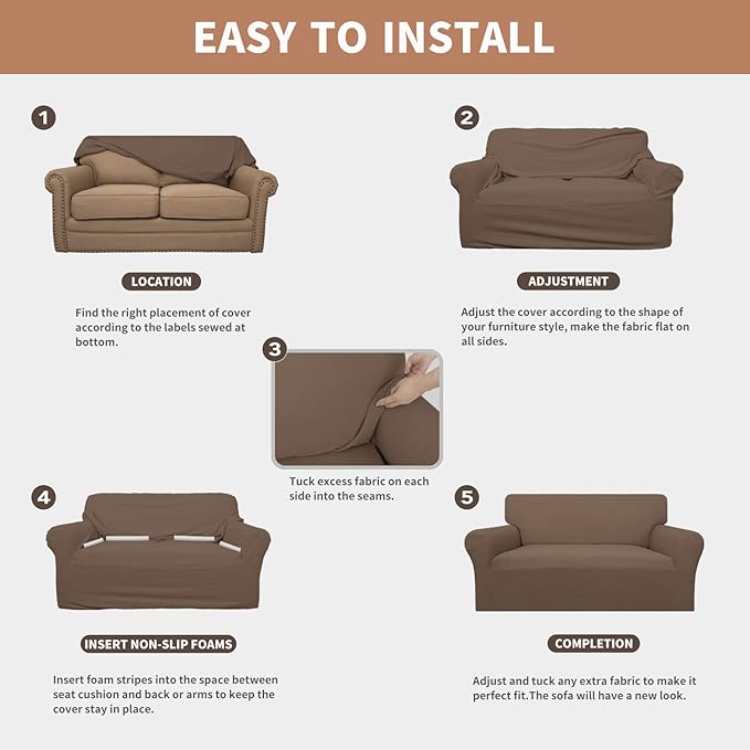 Easy-Going 100% Waterproof Chair Couch Cover, Dual Waterproof Sofa Cover - Image 5