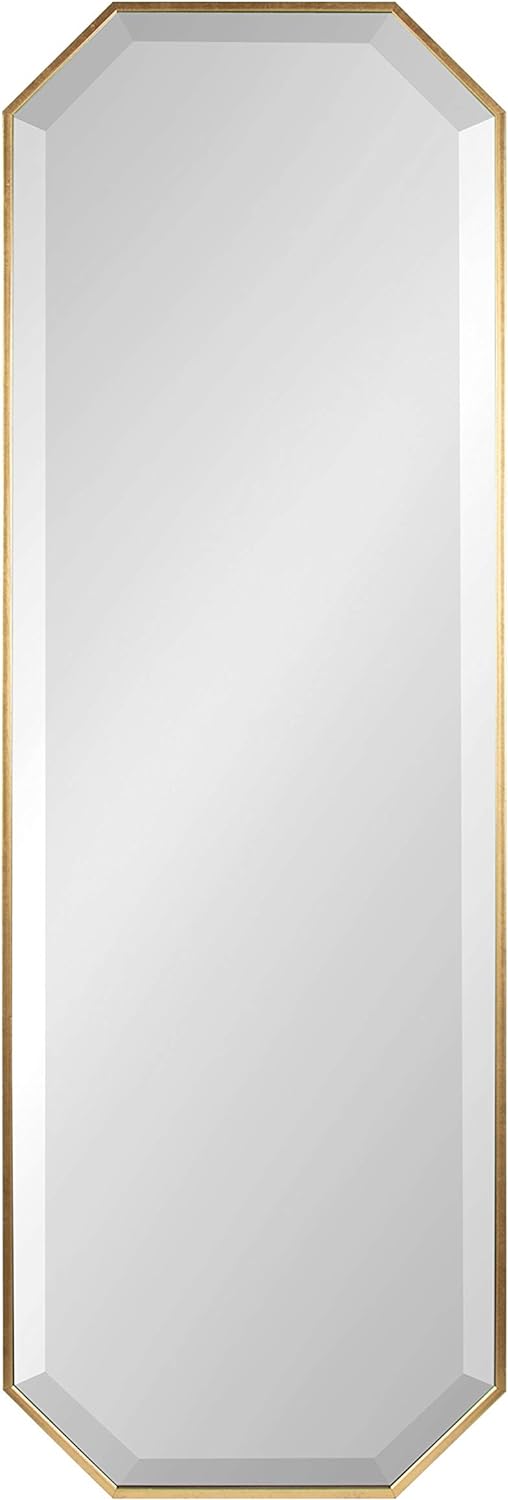Kate and Laurel Rhodes Modern Full Length Framed Octagon Wall Mirror, 16 x 48...