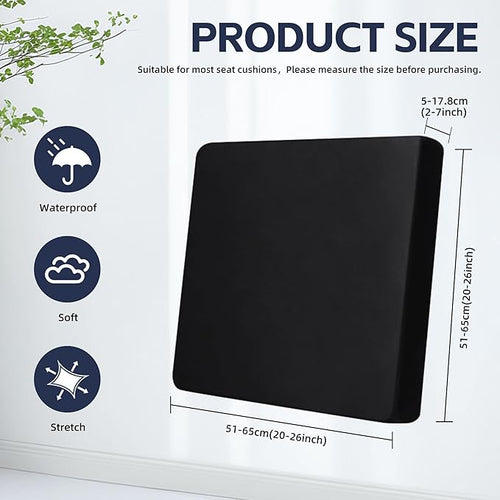 8Pcs Outdoor Cushion Covers, Patio Cushion Covers, Stretch Elastic Slipcovers - Image 2