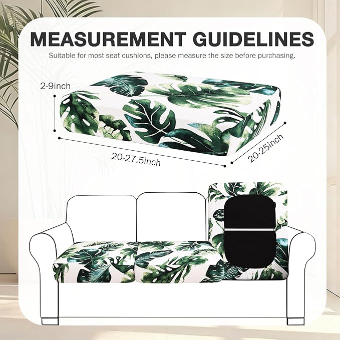 hyha 14Pcs Patio Cushion Covers, Stretch Outdoor Couch Cushion Covers, Washable - Image 2