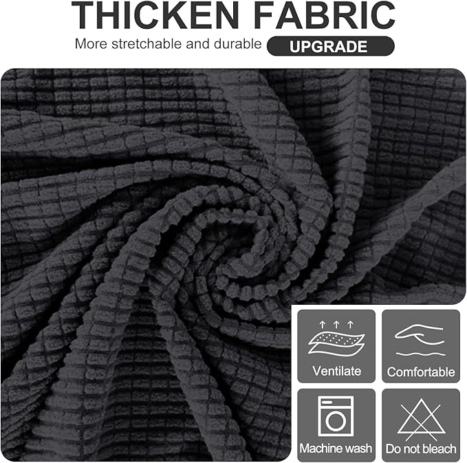 U-NICE HOME Stretch Futon Cover Armless Bed Slipcover - Image 5