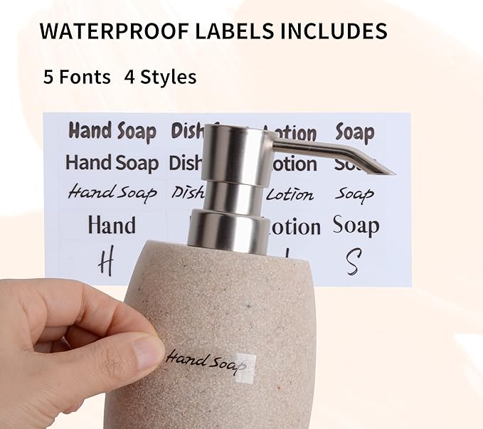 Clasin Home Sandstone Textured Resin Soap Dispenser - Image 5