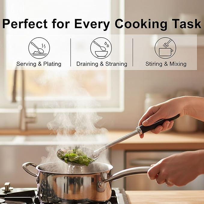 Cooking Utensils Set, Stainless Steel Kitchen Utensils - Image 8