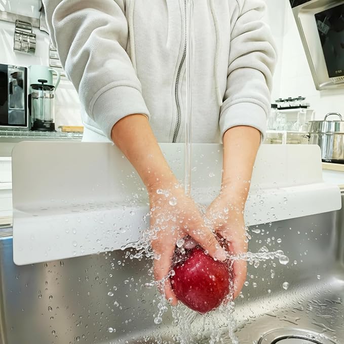 Sink Splash Guard for Kitchen, Splatter Screen & Silicone Water Guard by Unknown