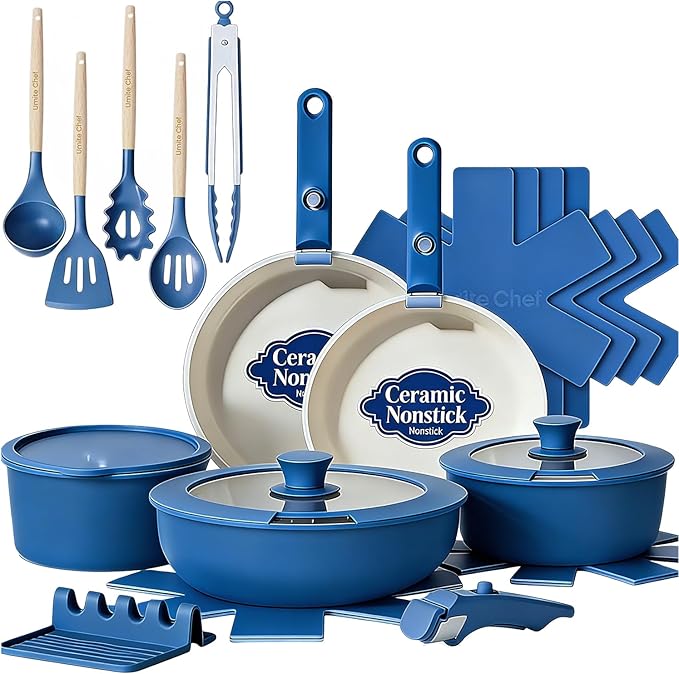 Umite Chef Pots and Pans Set Non Stick, Healthy Induction Cookware Oven Safe RV by UmiteChef