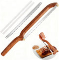 Uprichya Bread Knife for Homemade Bread Sourdough, Wooden Bread Bow Knife for by Unknown