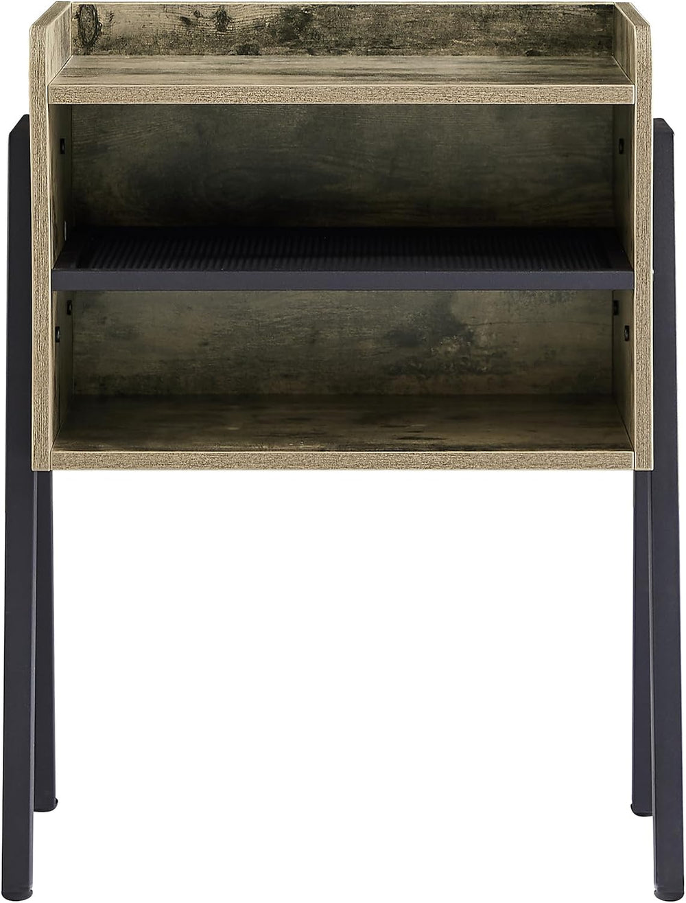 VECELO Nightstand Set of 2,Industrial Side Table End Table,Stackable Accent T...