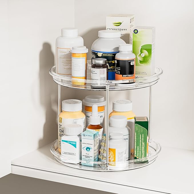 LAMU 2 Tier Lazy Susan Turntable Organizer - Image 5