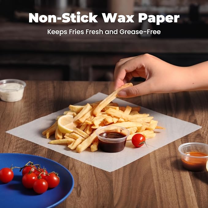 Fit Meal Prep 10 x 10.75" Wax Paper Sheets - Image 4