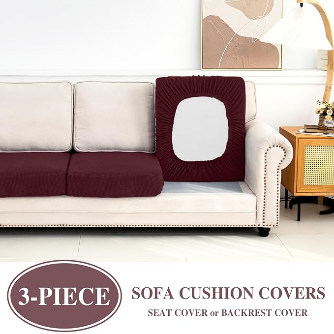 Couch Cushion Covers Seat Cushion Cover Stretch Couch Cover Separate Sectional - Image 3
