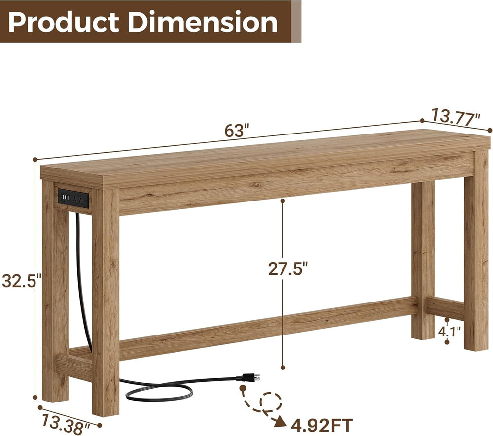 Cyclysio 63" Console Tables for Entryway, Long Console Tables for Living...