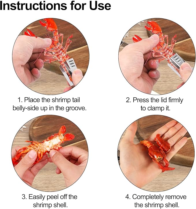 4pcs Crawfish Peeler Tool, Non-Slip Design Stainless Steel Shrimp & Crayfish - Image 5