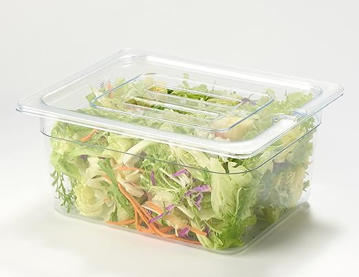 CURTA 6 Pack NSF Notched Food Pan Cover, 1/2 Size Clear Polycarbonate Lid - Image 3