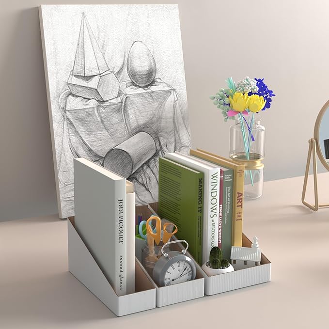 ZBEIVAN Cardboard Storage Bins Boxes 35 Packs 9.4x4x4.5 Inches, Easy Assembly - Image 5