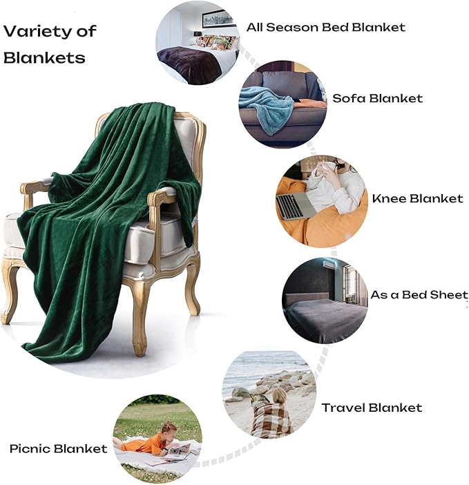 JIAHANNHA Flannel Fleece Blanket Throw Size, Super Soft Plush Cozy and - Image 5