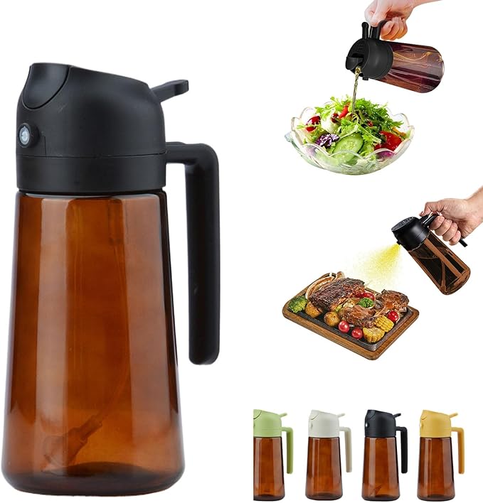 2 In 1 Oil Dispenser And Oil Sprayer, 16 Oz/470 Ml Oil Dispenser by Unknown