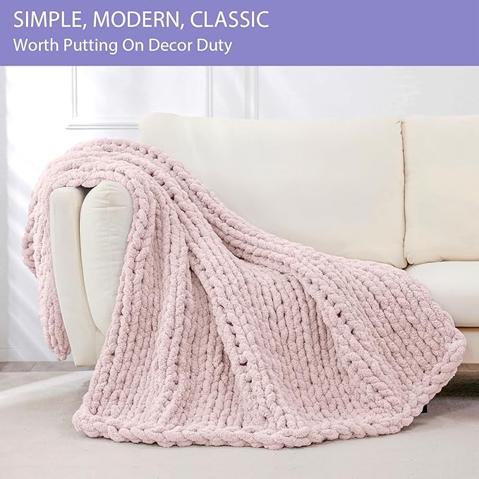Bigacogo Chunky Knit Throw Blanket - Image 3