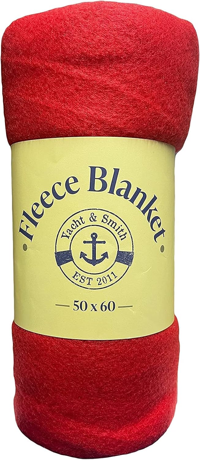 Yacht & Smith 12 Pack Of Soft Fleece Blankets 50 X 60, Lightweight, Cozy ...
