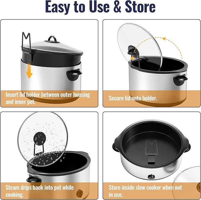 NiHome Slow Cooker Lid Holder Fit - Image 7