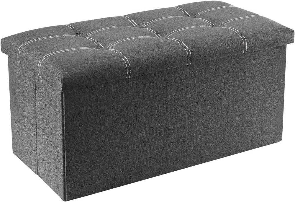 YOUDENOVA Ottoman with Storage, 30" Storage Ottoman Bench, Linen Gray | ...