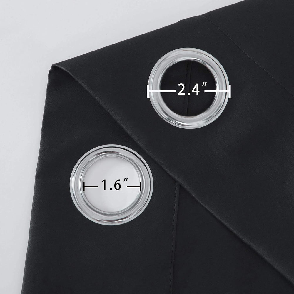 LEMOMO Blackout Curtains 66 x 84 inch/Black Curtains Set of 2 Panels/Thermal ...