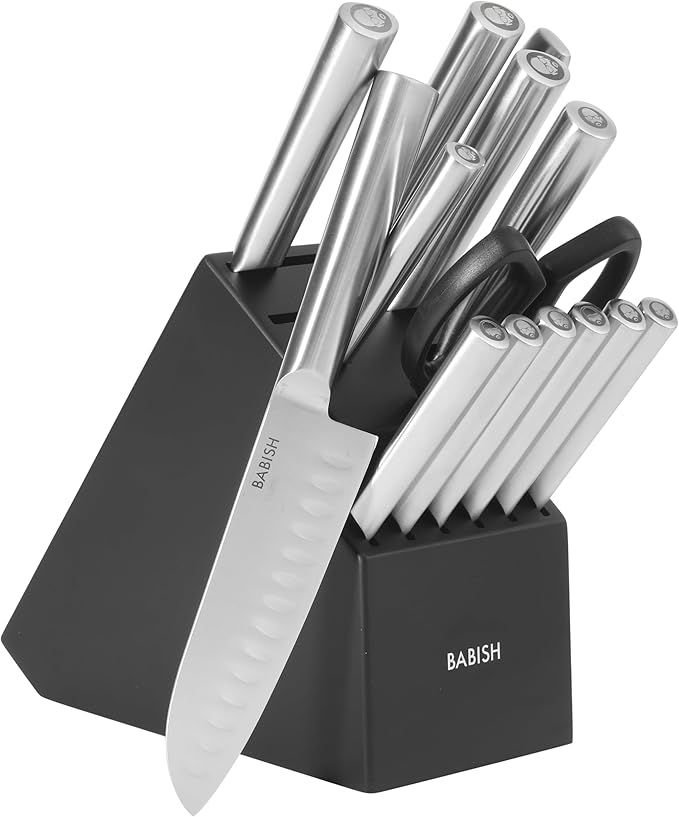 Babish High-Carbon 1.4116 German Steel 15 Piece Full Tang Forged Cutlery by Babish