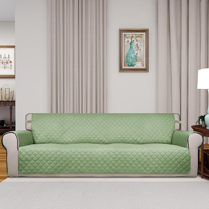 PureFit Reversible Quilted Sofa Cover, Water Resistant Slipcover Furniture - Image 2
