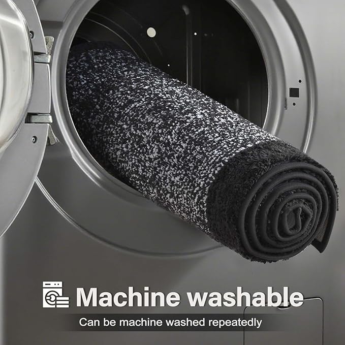 70x24 Long Bathroom Rugs Washable Non Slip, Dark Grey Bath Mat - Image 9