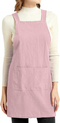ELEZAY Aprons for Women with Pockets Plus Size Comfort Cross Back No Tie Cotton by ELEZAY