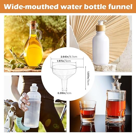 Mini Funnel Kit, 12-Piece Set: 8 Small Funnels + 4 Mini Droppers, Food-Grade PP - Image 6