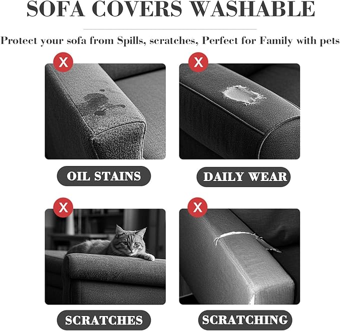 2Pcs Couch Arm Covers, Armrest Cover - Image 3