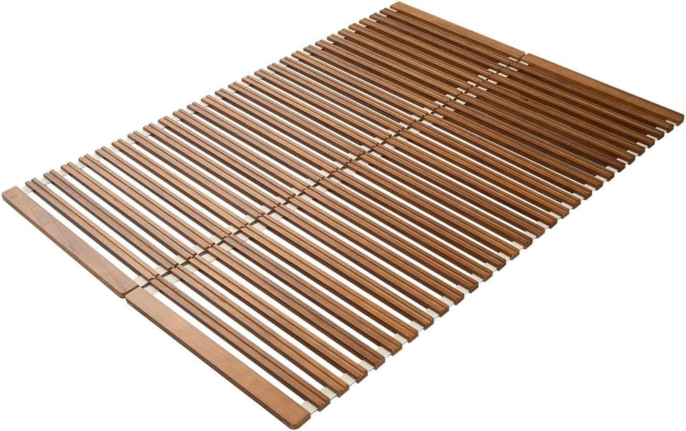 EMOOR Wood Roll-Type Slatted Bed OSMOS Full for Japanese Futon Mattress (Brow...