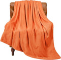 BEDELITE Orange Throw Blanket for Couch & Bed, Luxury Plush Cozy Fleece Blanket by BEDELITE
