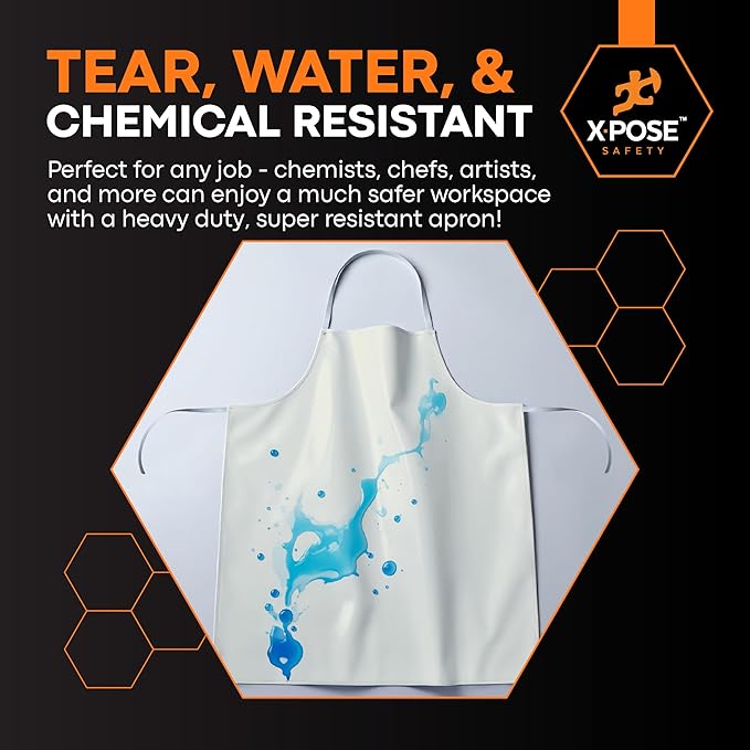 Xpose Safety Heavy Duty Vinyl Waterproof Aprons, Industrial and Commercial Use - Image 5