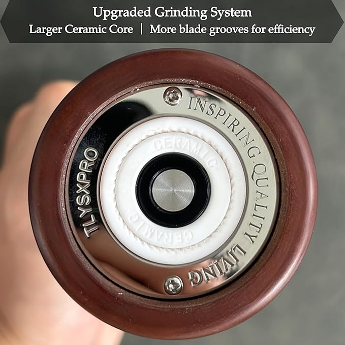 TLYSXPRO Wooden Pepper Grinder – Refillable Pepper Mill - Image 2