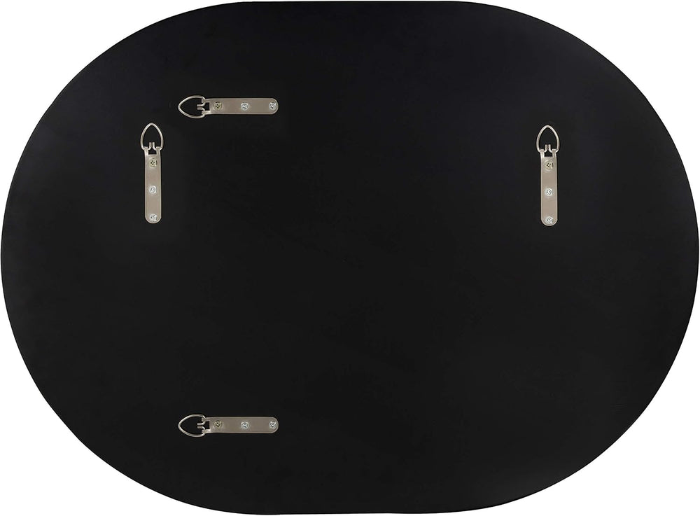 Kate and Laurel Caskill Mid-Century Oval Mirror, 18" x 24", Gold, C...