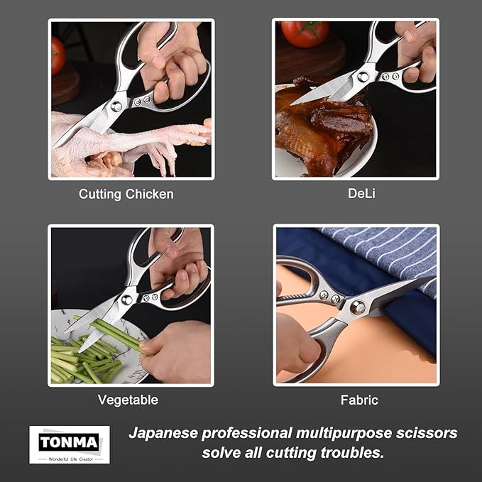 TONMA Kitchen Scissors All Purpose MADE IN JAPAN Industrial Grade Heavy Duty - Image 4