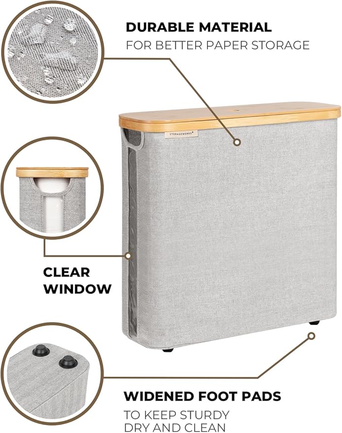 StorageWorks Large Toilet Paper Storage - Image 3