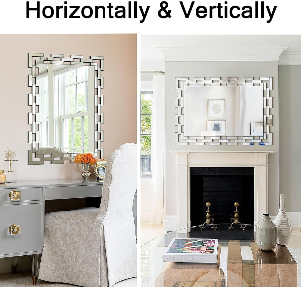 Chende Decorative Mirrors for Wall, 40''X28'' Large Bathroom ...