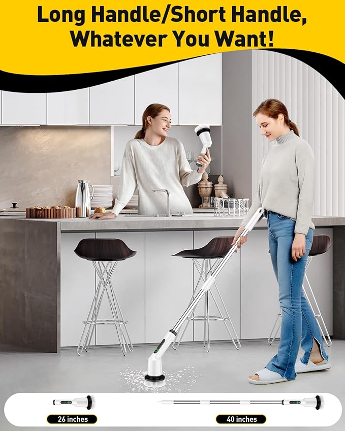 Electric Spin Scrubber for Cleaning Bathroom, Shower Scrubber Cordless Cleaning - Image 5