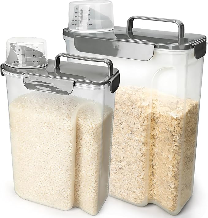 Komzon Rice Storage Containers, Airtight Cereal Containers Storage, BPA Free by Komzon