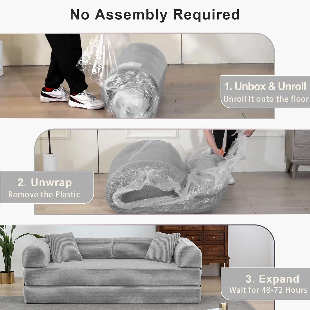 JJJ 89 inch Boneless Sofa Bed Sleeper Couch